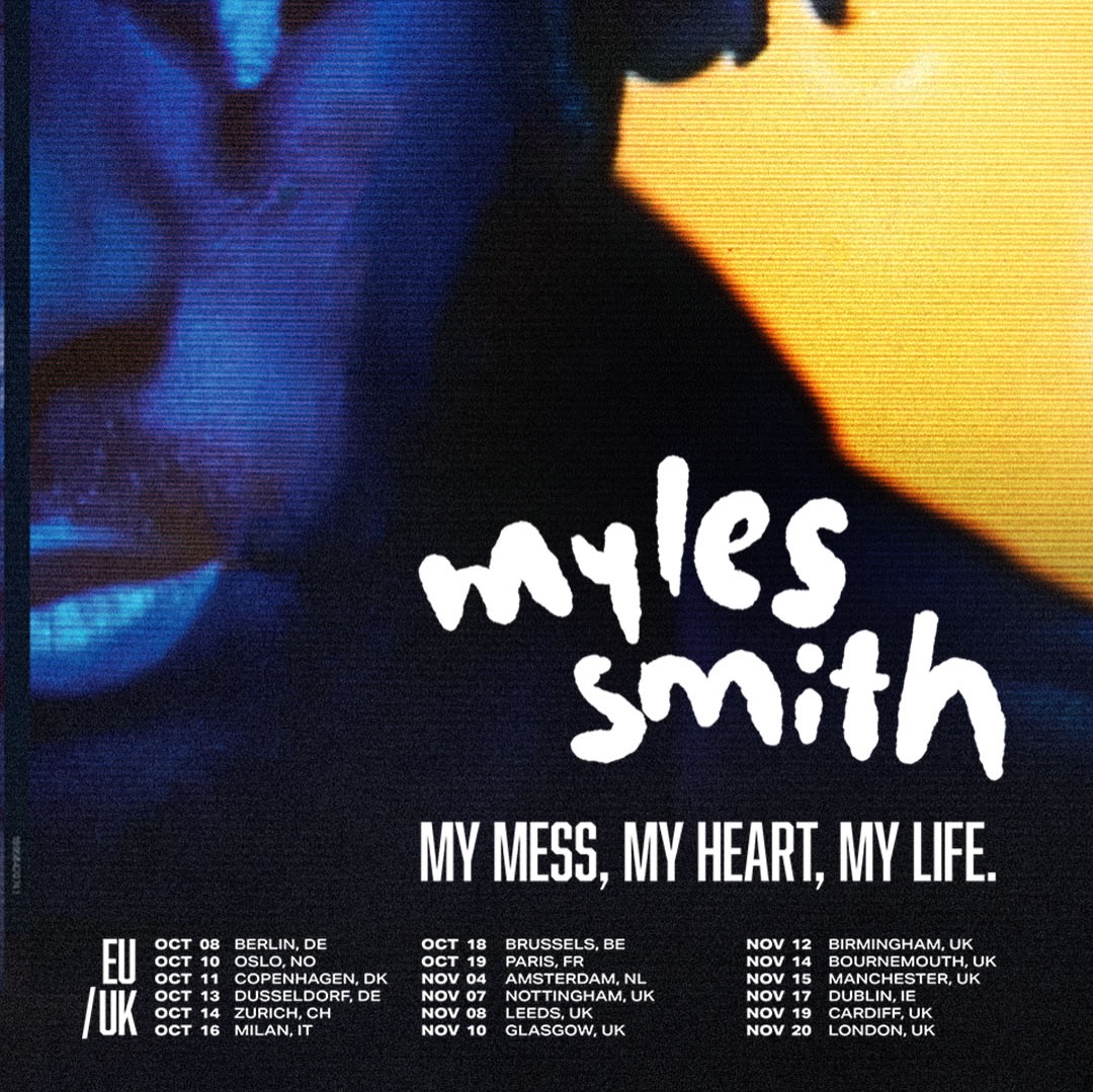 Myles Smith My Mess My Heart My Life Tour Poster 2026