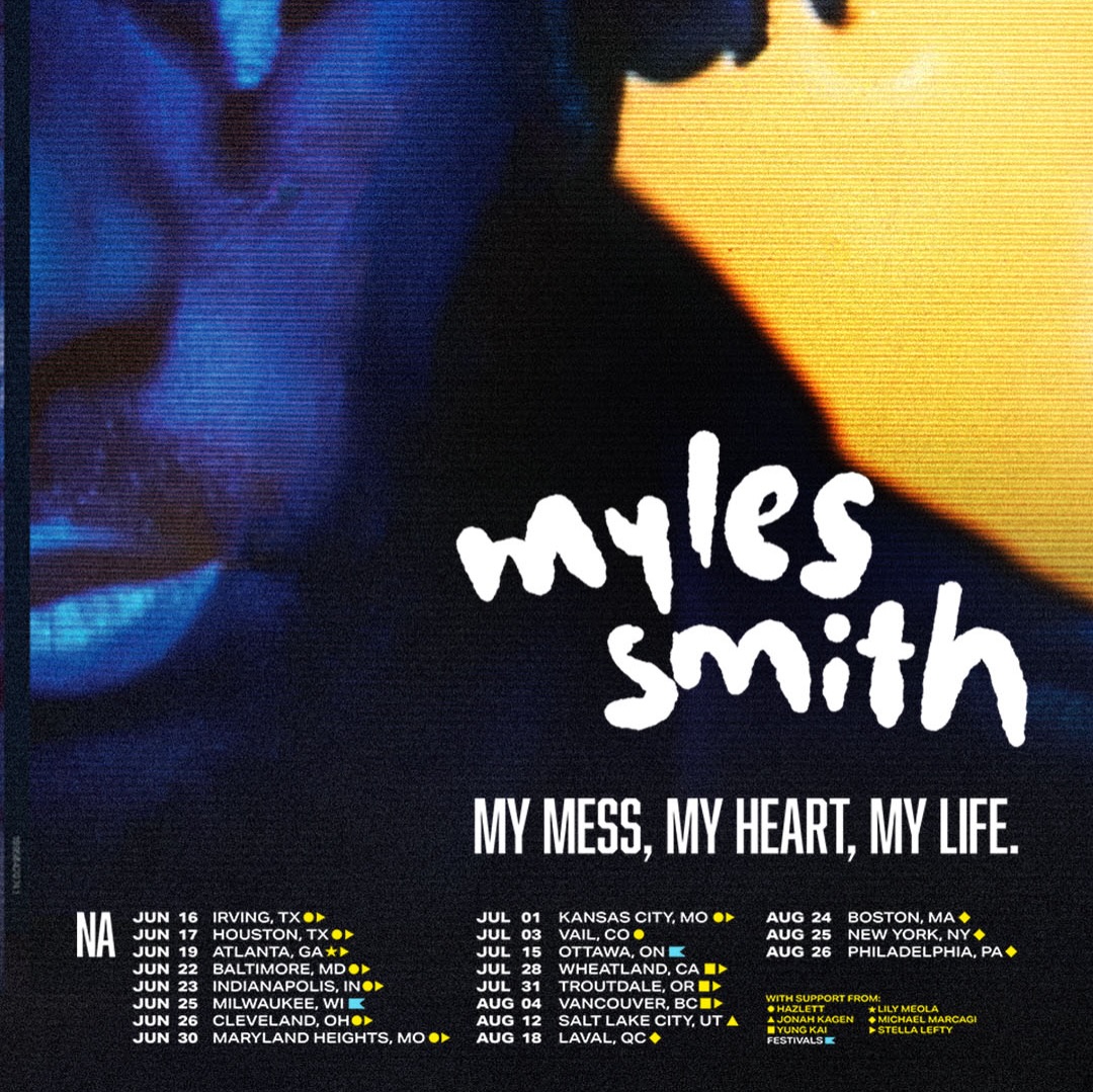 Myles Smith My Mess My Heart My Life Tour Poster 2026